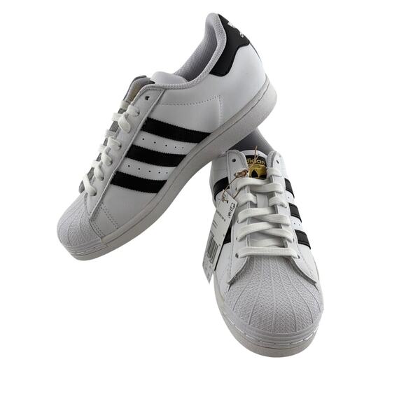 Adidas Women's Cloud White Core Black Originals Superstar Shoes Size 8.5 - Picture 10 of 12